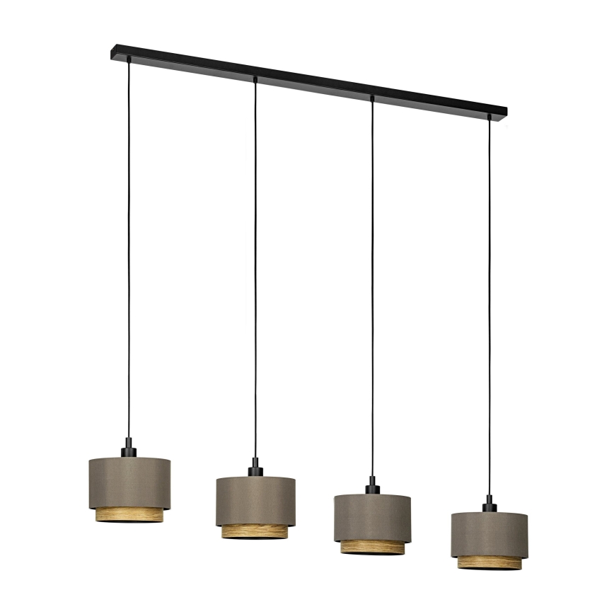 Eglo - Підвісна люстра 4xE27/40W/230V коричневий