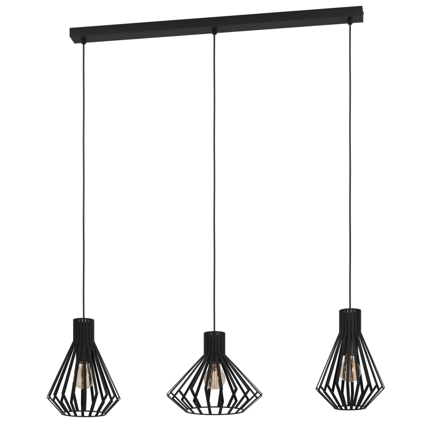 Eglo - Подвесная люстра 3xE27/40W/230V черный