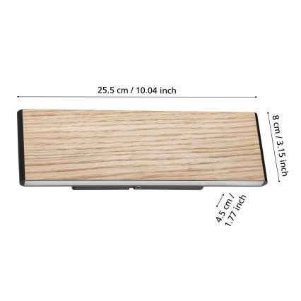 Eglo - Світлодіодний настінний світильник 2xLED/4,2W/230V 3000K дуб