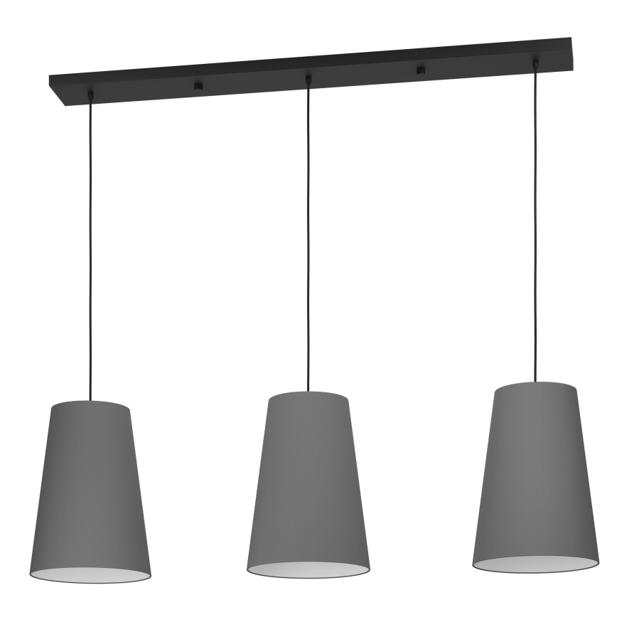 Eglo - Подвесная люстра 3xE27/40W/230V серый
