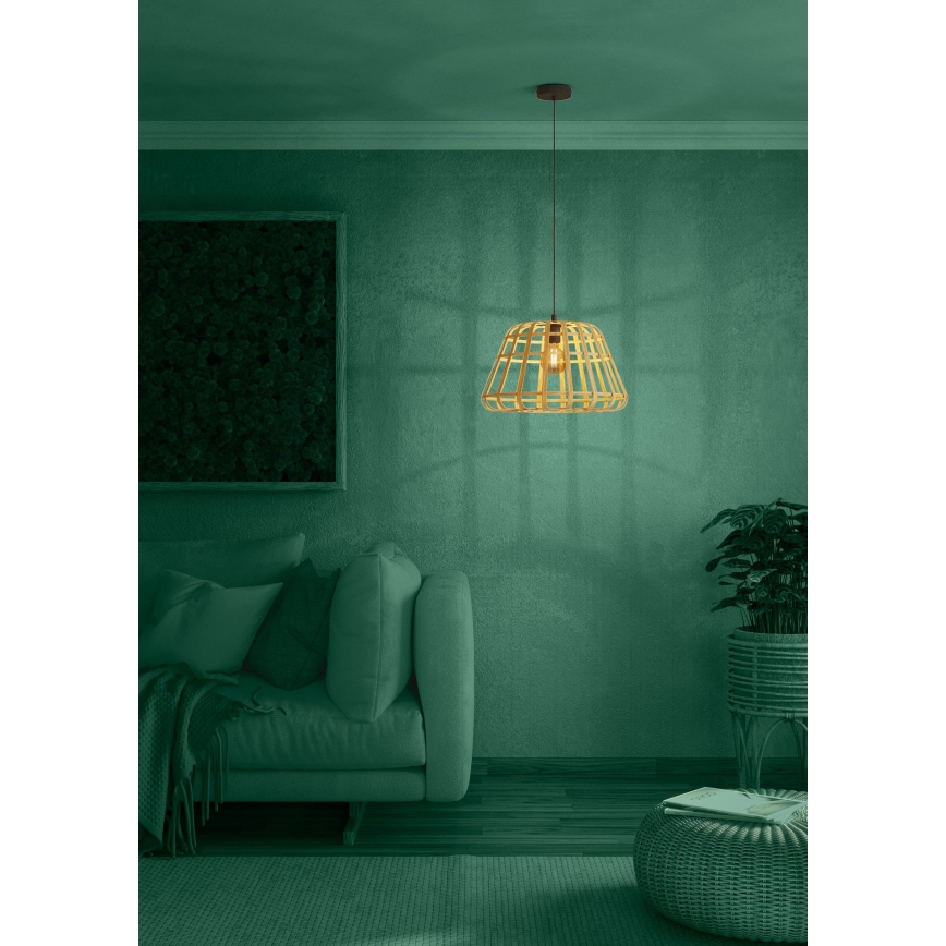Eglo - Подвесная люстра 1xE27/40W/230V диаметр 50 см бамбук