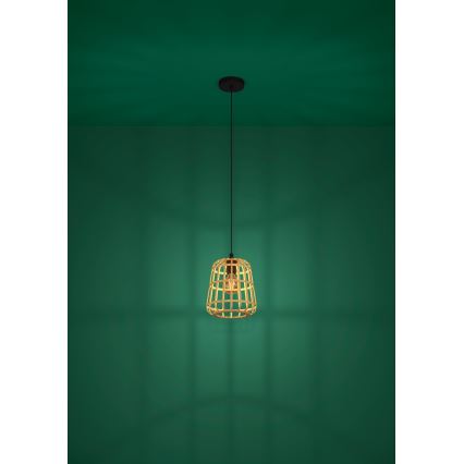 Eglo - Подвесная люстра 1xE27/40W/230V диаметр 24 см бамбук