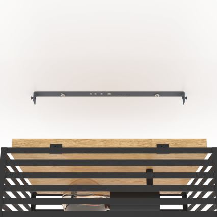 Eglo - Потолочный светильник 2xE27/40W/230V черный/коричневый