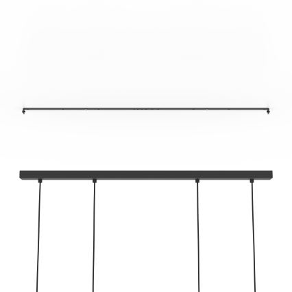 Eglo - Підвісна люстра 4xE27/40W/230V чорний/коричневий