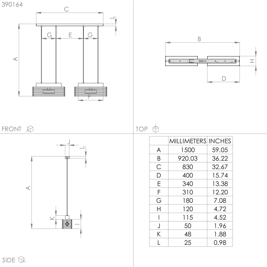 Eglo - Подвесная люстра 4xE27/40W/230V черный/коричневый