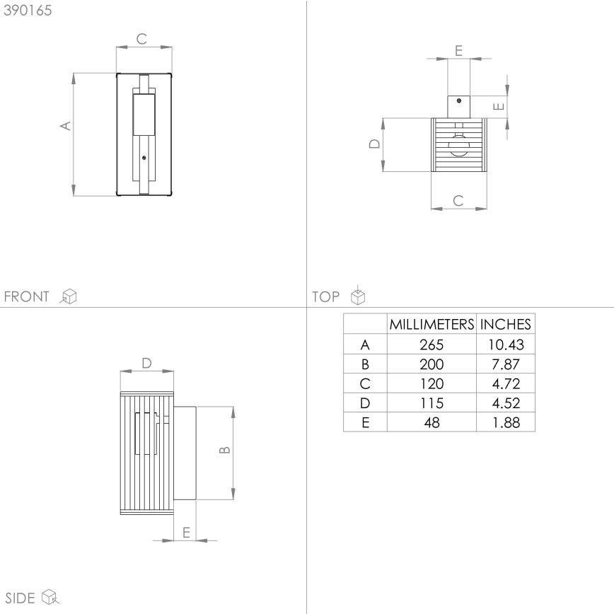 Eglo - Настенный светильник 1xE27/40W/230V черный/коричневый