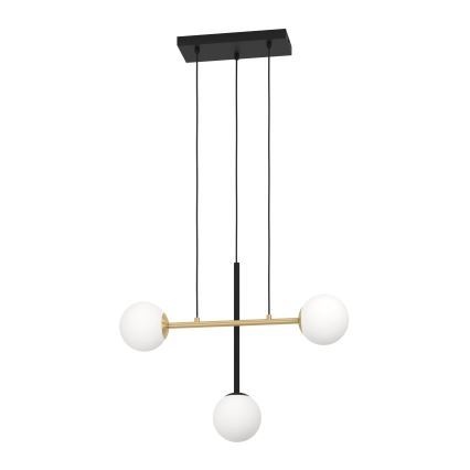 Eglo - Подвесная люстра 3xE14/40W/230V золотистый/черный
