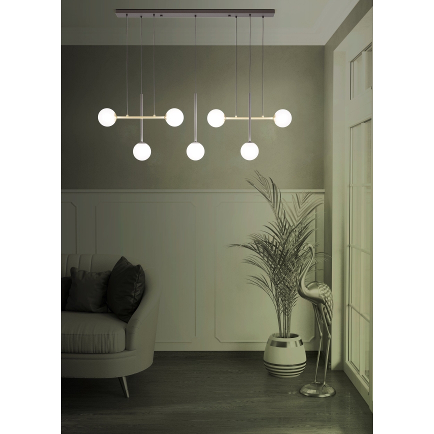 Eglo - Підвісна люстра 7xE14/40W/230V золотий/чорний