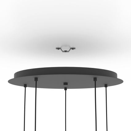 Eglo - Подвесная люстра 5xE27/40W/230V черный/золотистый