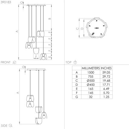 Eglo - Подвесная люстра 5xE27/40W/230V черный/золотистый