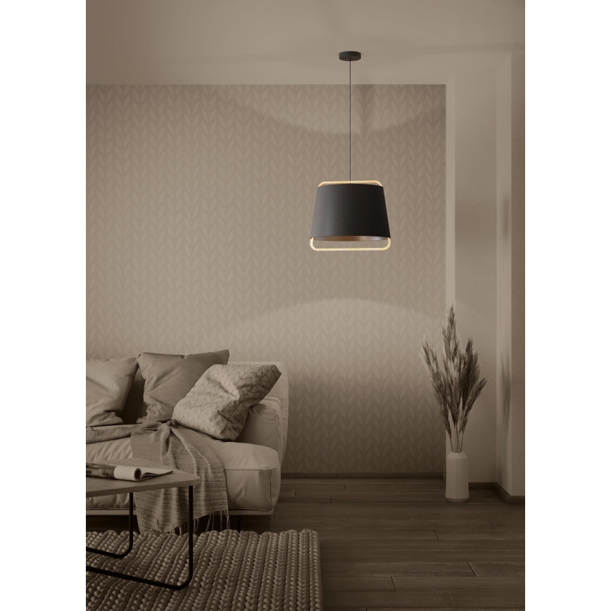 Eglo - Підвісна люстра 1xE27/40W/230V чорний