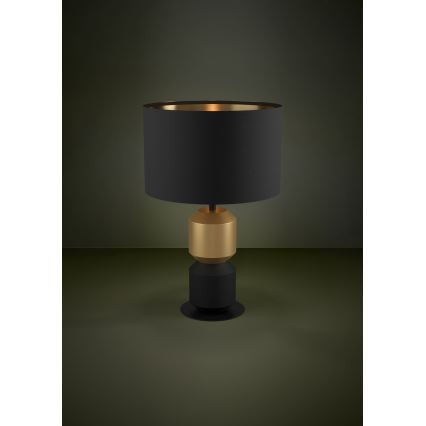 Eglo - Настольная лампа 1xE27/40W/230V черный/золотистый