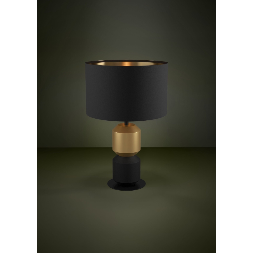 Eglo - Настольная лампа 1xE27/40W/230V черный/золотистый