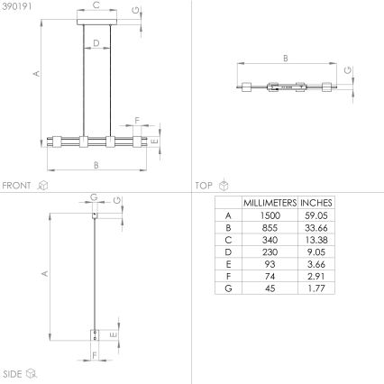 Eglo - Подвесная люстра 4xE27/40W/230V черный/коричневый