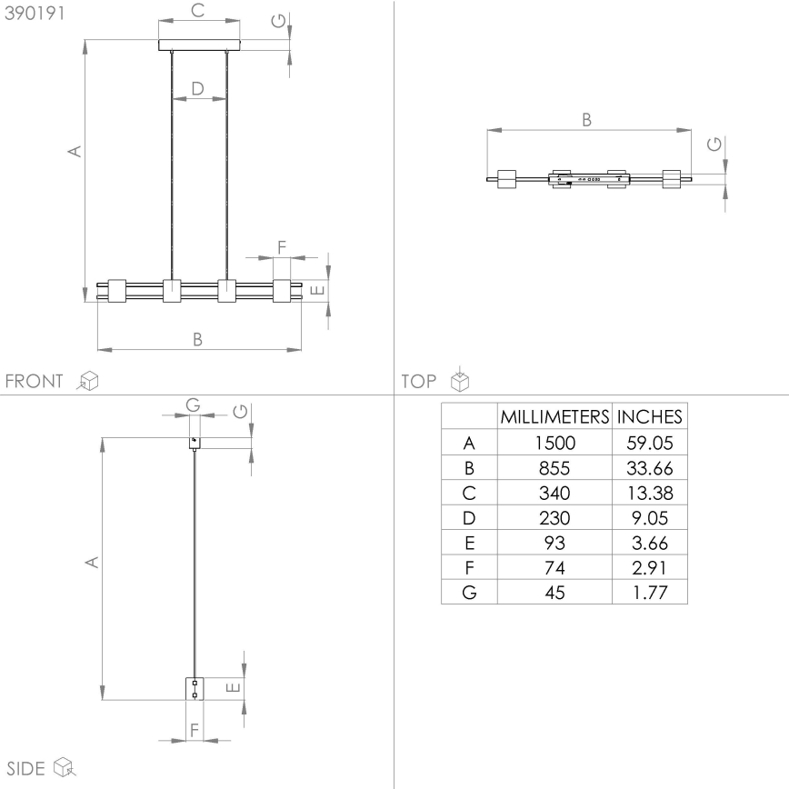 Eglo - Подвесная люстра 4xE27/40W/230V черный/коричневый