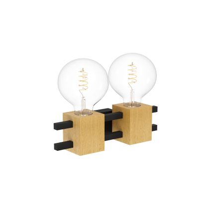 Eglo - Настенный светильник 2xE27/40W/230V черный/коричневый