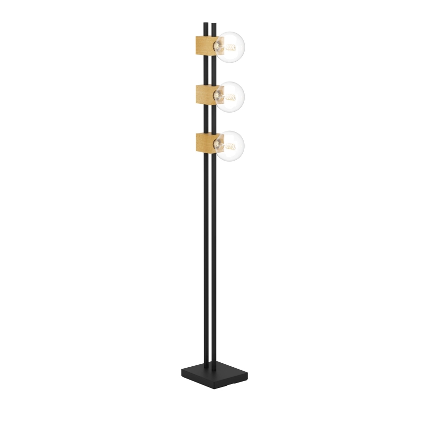 Eglo - Торшер 3xE27/40W/230V черный/коричневый