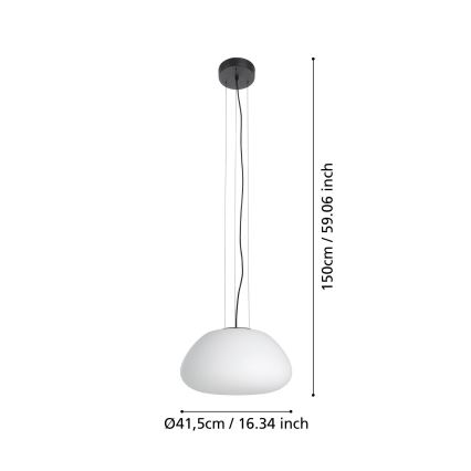 Eglo - Подвесная люстра 1xE27/40W/230V черный