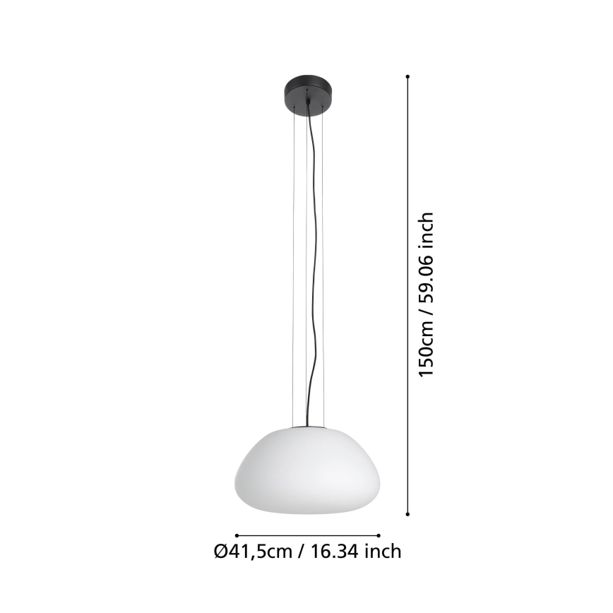 Eglo - Подвесная люстра 1xE27/40W/230V черный