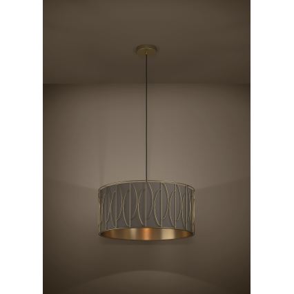 Eglo - Підвісна люстра 1xE27/40W/230V золотий/коричневий