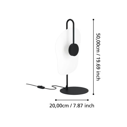 Eglo - Светодиодная настольная лампа LED/5,4W/230V 3000K черная