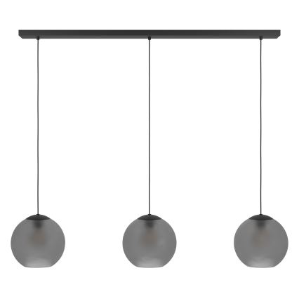 Eglo - Підвісна люстра 3xE27/40W/230V димчастий