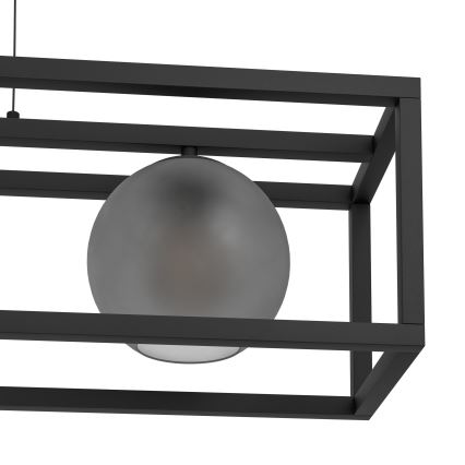 Eglo - Подвесная люстра 3xE27/40W/230V дымчатый/черный