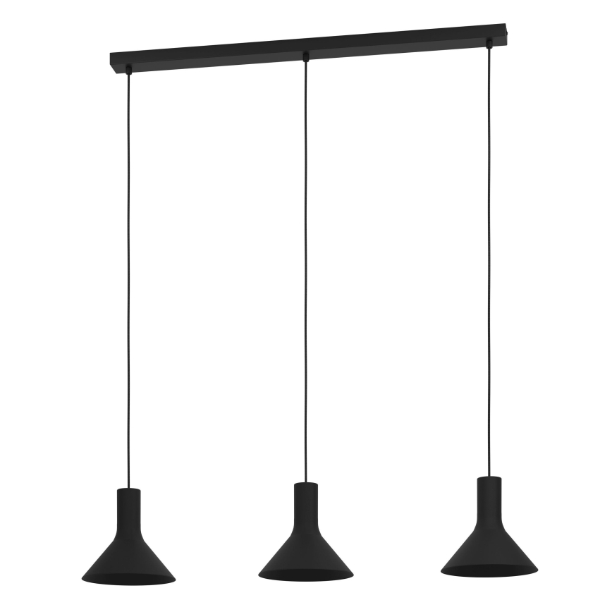 Eglo - Подвесная люстра 3xE27/28W/230V черный