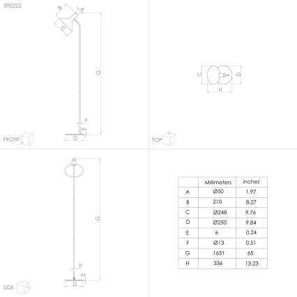 Eglo - Торшер 1xE27/28W/230V чорний
