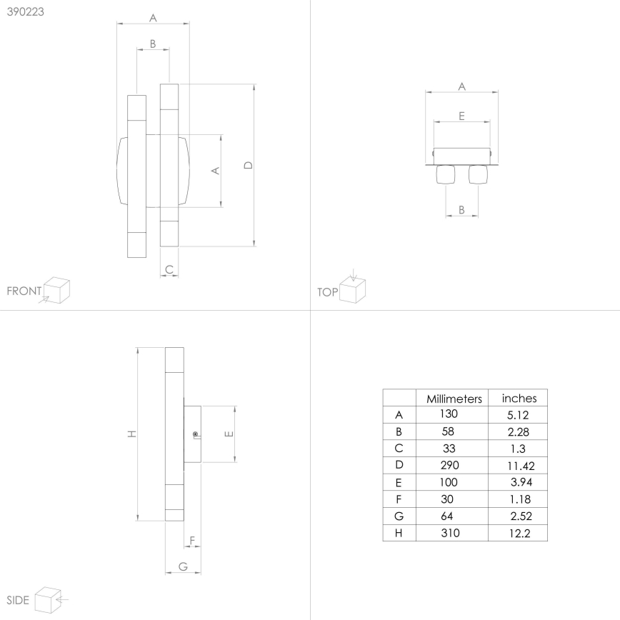 Eglo - Світлодіодний настінний світильник 4xLED/3,3W/230V 3000K антрацит/золотий