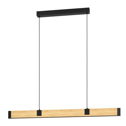Eglo - Светодиодная подвесная люстра с регулированием яркости LED/28,8W/230V 3000K черный/коричневый