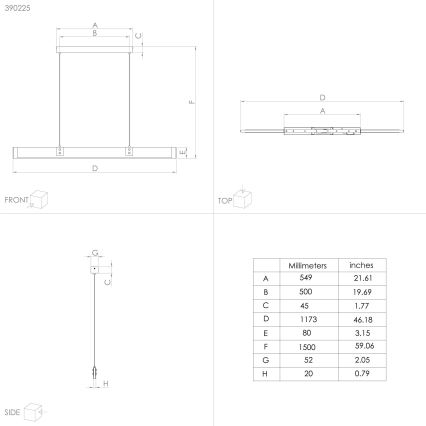 Eglo - Светодиодная подвесная люстра с регулированием яркости LED/28,8W/230V 3000K черный/коричневый