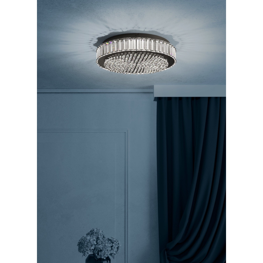 Eglo - Светодиодный потолочный светильник с регулированием яркости LED/23,5W/230V 4000K черная
