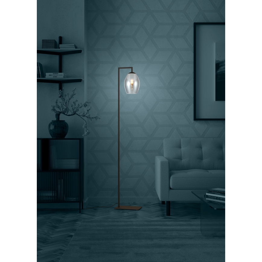 Eglo - Торшер 1xE27/40W/230V дымчатый