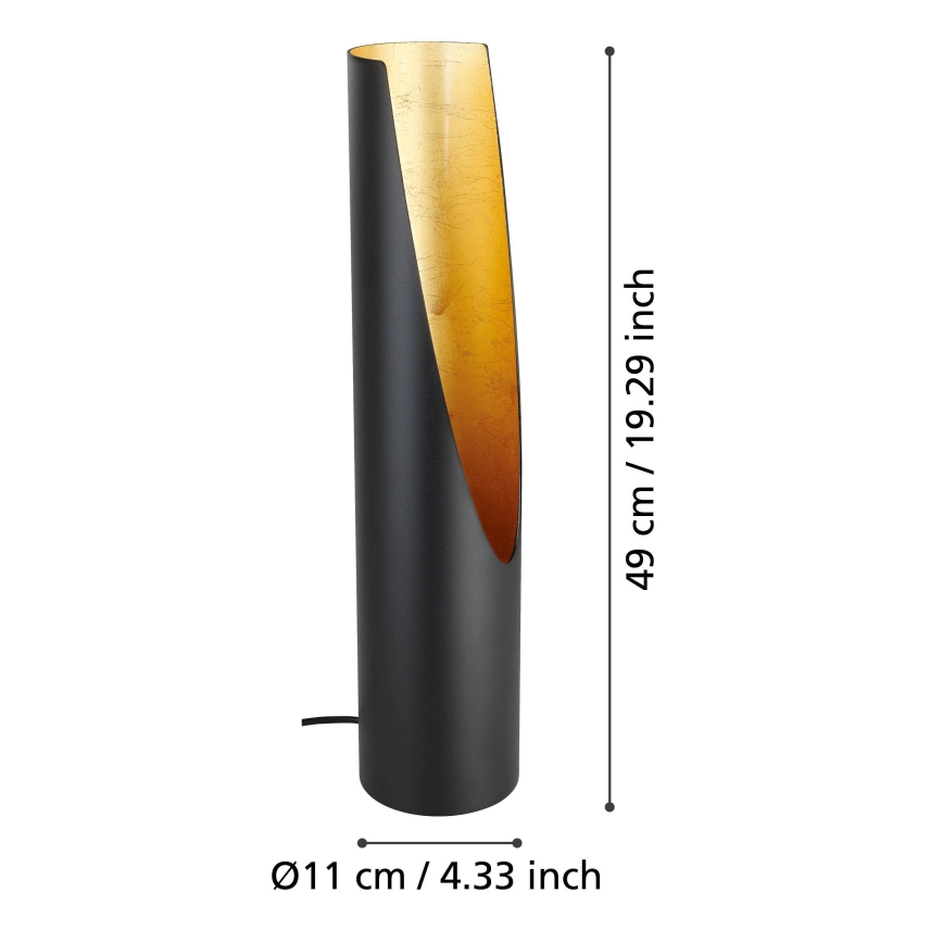 Eglo - Светодиодная настольная лампа 1xGU10/4,7W/230V черный/золотистый