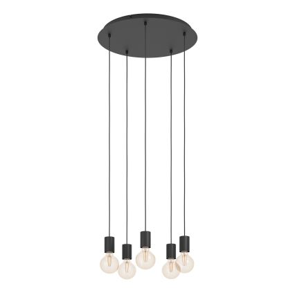 Eglo - Подвесная люстра 5xE27/40W/230V черный