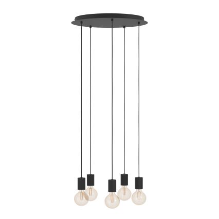 Eglo - Подвесная люстра 5xE27/40W/230V черный