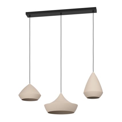 Eglo - Подвесная люстра 3xE27/28W/230V бежевый
