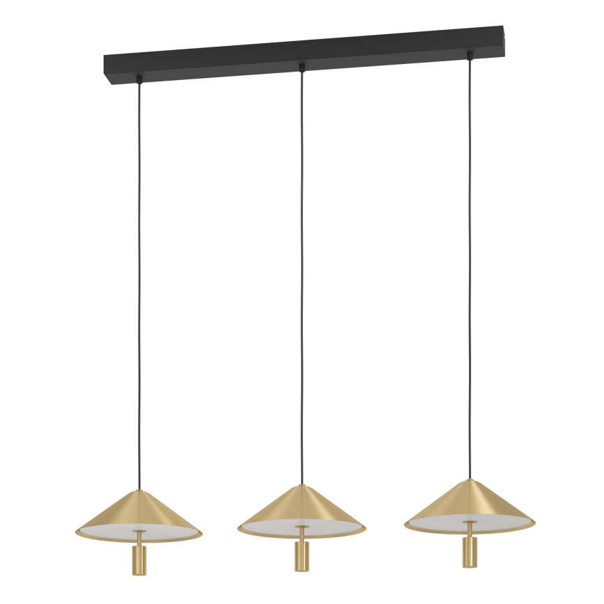 Eglo - Светодиодная подвесная люстра с регулированием яркости 3xLED/12W/230V 3000K золотистый
