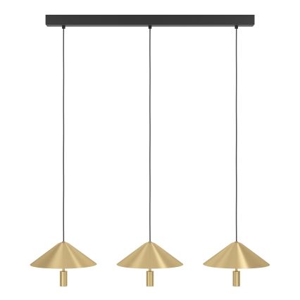 Eglo - Светодиодная подвесная люстра с регулированием яркости 3xLED/12W/230V 3000K золотистый