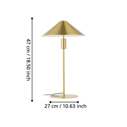 Eglo - Настільна LED лампа з регулюванням яскравості LED/12W/230V 3000K золотий