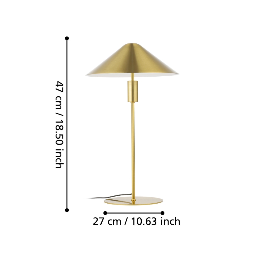 Eglo - Светодиодная настольная лампа с регулированием яркости LED/12W/230V 3000K золотистый
