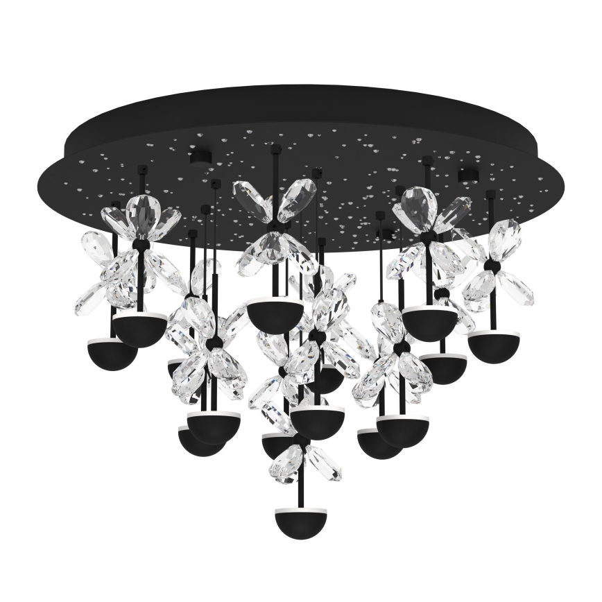 Eglo - Светодиодный потолочный светильник с регулированием яркости LED/27W/230V 3000K черный