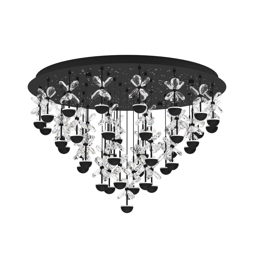 Eglo - Светодиодный потолочный светильник с регулированием яркости LED/77,4W/230V 3000K черная