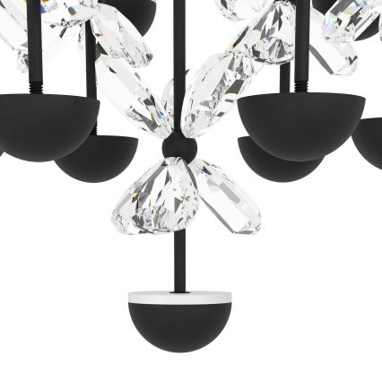 Eglo - Светодиодная подвесная люстра с регулированием яркости LED/27W/230V 3000K черная