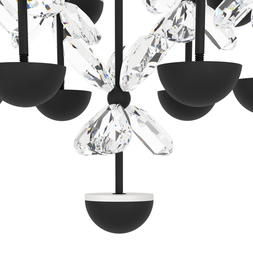 Eglo - Светодиодная подвесная люстра с регулированием яркости LED/27W/230V 3000K черная