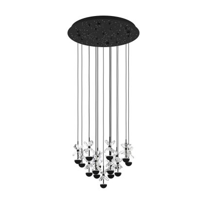 Eglo - Світлодіодна підвісна люстра з регулюванням яскравості LED/27W/230V 3000K чорний
