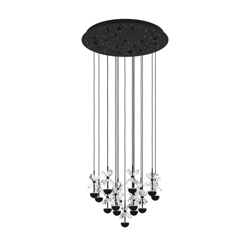Eglo - Світлодіодна підвісна люстра з регулюванням яскравості LED/27W/230V 3000K чорний