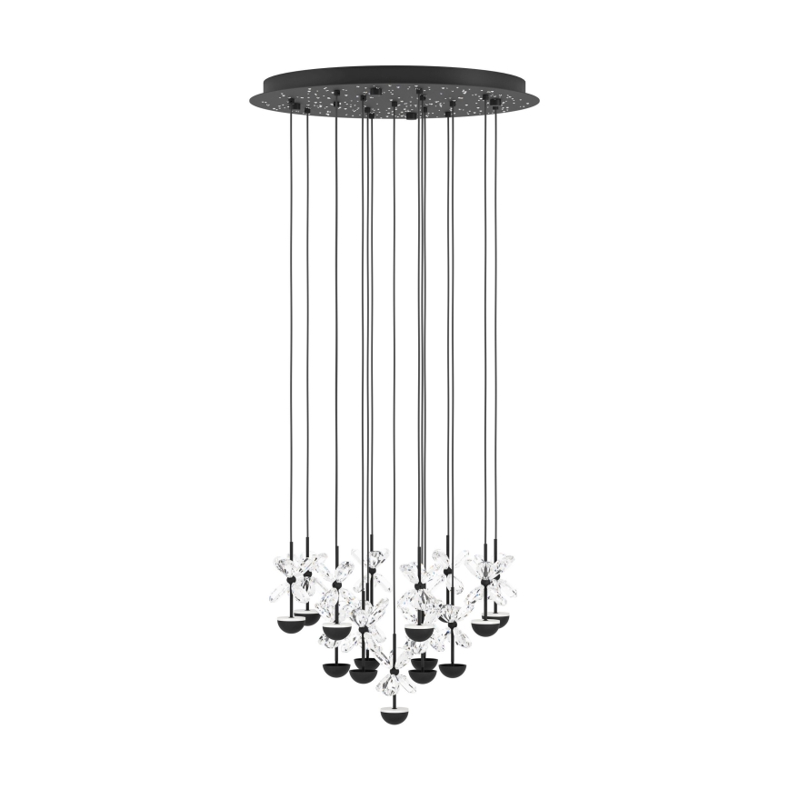 Eglo - Світлодіодна підвісна люстра з регулюванням яскравості LED/27W/230V 3000K чорний