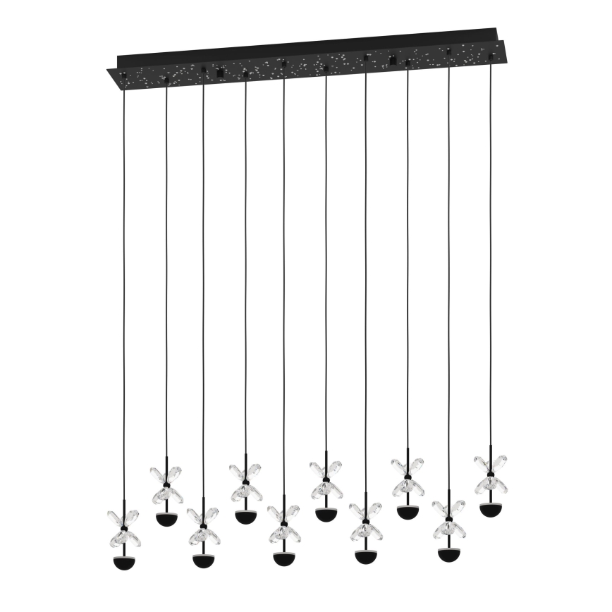 Eglo - Светодиодная подвесная люстра с регулированием яркости LED/23W/230V 3000K черная